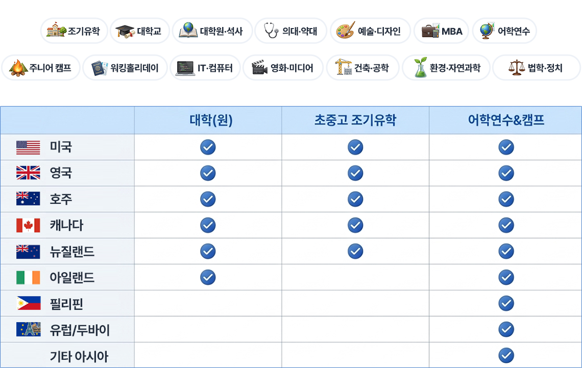 상담 가능 분야